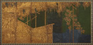Hedelmäköynnöksiä bambusäleikköllä, Momoyama-kausi, 1500-luvun loppu.