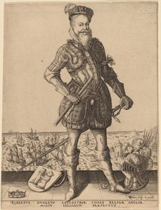 Robert Dudley, Leicesterin jaarli tekijältä Karel van Sichem after Christoffel
