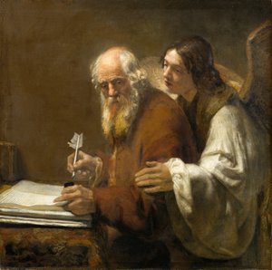 Pyhä Matteus ja enkeli, noin 1655-1660 (öljy kankaalle)
