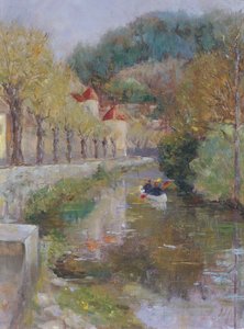 Canal at Noyers, Burgundy, 2002