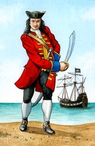 John Calico Jack Rackham, 1680-1720, englantilainen merirosvokapteeni.