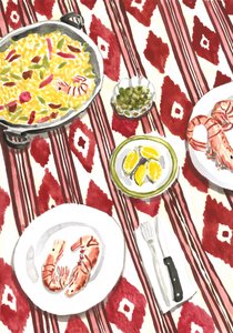 Espanjalainen paella-ateria tekijältä Karen Menzenbach
