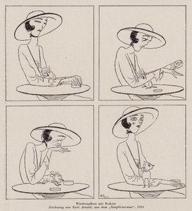 Nainen ottaa kokaiinia (litografia)