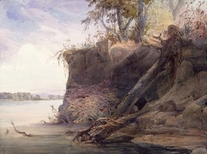 Beaver Lodge Missourilla tekijältä Karl Bodmer