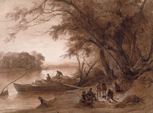 Matkustajien leiri Missourissa tekijältä Karl Bodmer