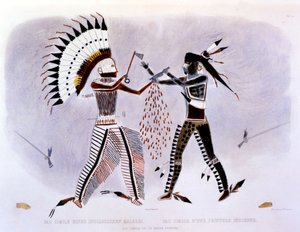 Faksimile intialaisesta maalauksesta, 1843-44 tekijältä Karl Bodmer