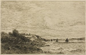 Seine ennen Honfleuria tekijältä Karl Daubigny