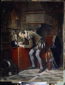 Pyhän Bartolomeuksen yön aattona - Gun (Hun), Karl Fjodorovitš (1830-1877) - 1868 - Öljy kankaalle - 115x89,5 - Venäjän valtionmuseo, Pietari tekijältä Karl Fedorovic Gun