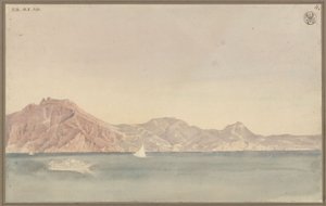 Näkymä Schinkelin asunnolta Napolissa kohti Sorrenton rannikkoa tekijältä Karl Friedrich Schinkel