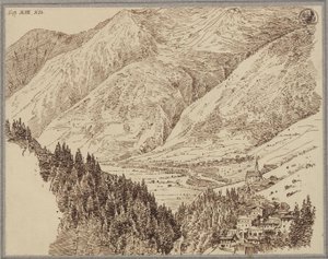 Gasteinin laakso ja Wildbad tekijältä Karl Friedrich Schinkel