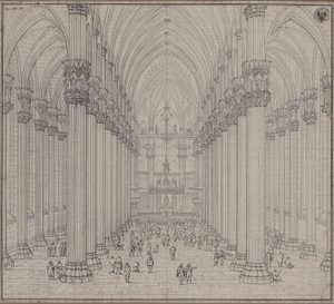 Milanon tuomiokirkon sisänäkymä tekijältä Karl Friedrich Schinkel