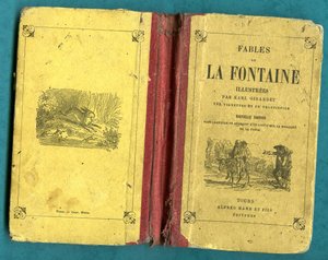 Fables de la Fontainen -kirjan kansi, jonka kuvitti Karl Girardet, Mame in Tours