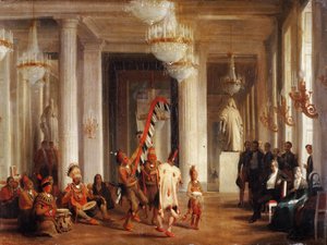 Iowan intiaanien tanssia Salon de la Paixissa Tuileries