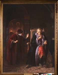 Tsaari Ivan IV Kamala (1530-1584) ja hänen sairaanhoitajansa (Tsaari Ivan Julma ja hänen sairaanhoitajansa) - Karl Bogdanovich Wenigin (1830-1908) maalaus, öljy kankaalle tekijältä Karl Gottlieb Wenig