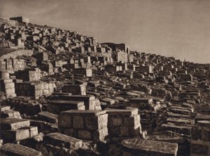 Jerusalem, Joosafatin laakso juutalaisten haudoilla (m/w kuva) tekijältä Karl Grober