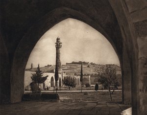 Jerusalem, Näkymä Öljymäelle temppelin paikalta (m/v kuva) tekijältä Karl Grober