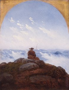 Vaeltaja vuorenhuipulla