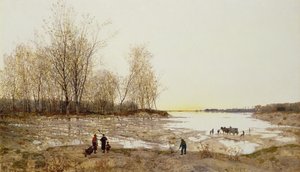 A Flooded Wooded Landscape, n. 1875-1880 (öljy kankaalle)