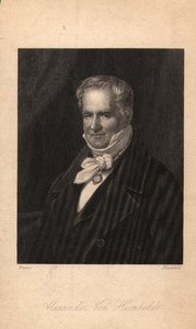 Alexander von Humboldt (1769-1859), kaiverrus Hinchliff (litho) tekijältä Karl Joseph (after) Begas