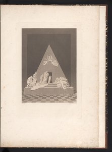 Näkymä hautausmonumentista edestä Itävallan arkkiherttuattaren Maria Christinan hautausmuistomerkki Augustinerkirchessä Wienissä (sarjan nimi) tekijältä Karl Joseph Aloys Agricola