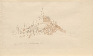 Lindenfelsin linna lähellä Weinheimia Odenwaldissa tekijältä Karl Julius Von Leypold