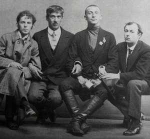 Osip Mandelstam, Korney Chukovsky, Benedikt Livshits ja Juri Annenkov, 1914