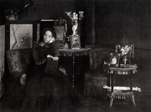 Vera Fedorovna Komissarzhevskaya, venäläinen näyttelijä, 1900 tekijältä Karl Karlovich Bulla