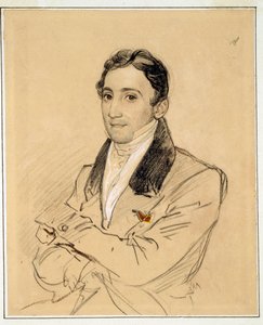 Italian kirjailijan Francesco Domenico Guerrazzin (1804-1873) muotokuva - Karl Pavlovich Briullovin (Brioullov) (1799-1852) teos tekijältä Karl Pavlovich Bryullov