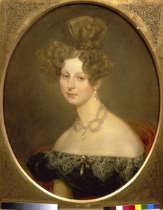 Württembergin prinsessa Frederique Charlotte Marie (1807-1873), Venäjän suurherttuatar Helene muotokuva. (Friederike Charlotte Marien Württembergin muotokuva, Venäjän suurherttuatar Pavlovna). Karl Pavlovich Briullov (Bryullov) maalaus (179 tekijältä Karl Pavlovich Bryullov