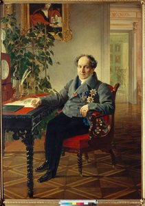 Prinssi Aleksanteri Nikolajevitš Golitsynin (1773-1844) muotokuva (Prinssi Aleksandr Nikolajevitš Golitsynin (1773-1844) muotokuva - Karl Briullovin (Bryullov) maalaus (1799-1852) tekijältä Karl Pavlovich Bryullov