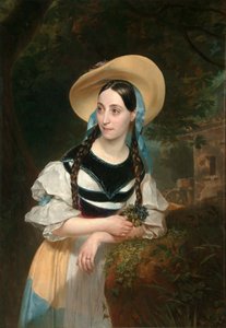 Laulaja Fanny Tacchinardi Persianin muotokuva, 1812-1867, 1834. tekijältä Karl Pavlovich Bryullov