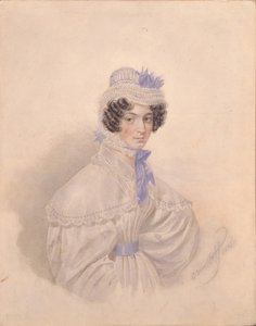 Anna Borisovna Bakuninan muotokuva 1802-1835, 1835 tekijältä Karl Pavlovich Bryullov
