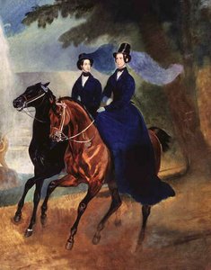 Muotokuva keisarinna Aleksandra Fjodorovnasta tyttärensä kanssa, 1837