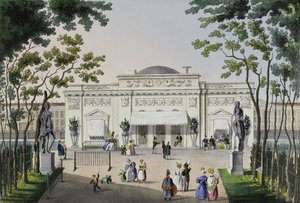 Pietarin kesäpuutarhan kahvila, 1800-luvun ensimmäinen puolisko.