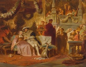 Henry VIII houkuttelee Anna Boleynia kardinaali Wolseyn juhlassa
