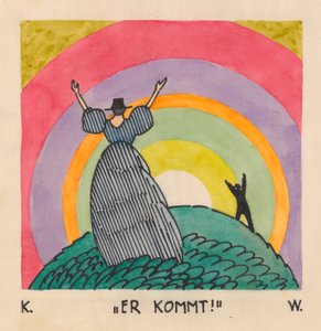 Hän tulee, n. 1921 (guassi paperilla)