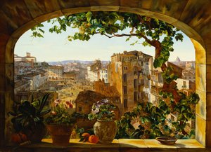 Piazza Barberini, Rooma, 1830 tekijältä Karl von Bergen