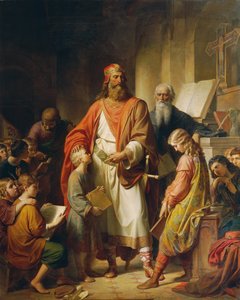 Kaarle Suur moittii huonoja opiskelijoita, 1855.