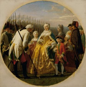 Luonnos Solenaussa vuonna 1749 tekijältä Karl von Blaas