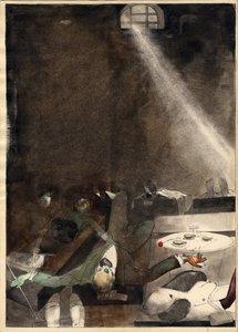 Kello viiden teetä ruumishuoneessa, 1935