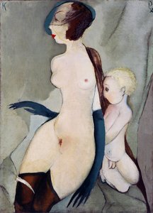 ""Madone de la rue Marijas a Riga, Lettonie"" (Marijas-kadun Madonna) Peinture de Karlis Padegs (1911-1940) - 1932 - Öljy kankaalle Koko 94x68 cm Latvian tasavallan valtion taidemuseo, Riika