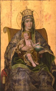 Neitsyt ja lapsi Enthroned, 1690-luku tekijältä Karp Ivanovich Zolotaryov