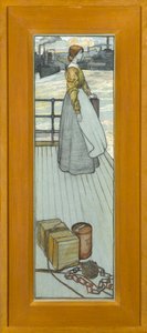 Odotan Dartmouthin lauttaa, n. 1910 (liitu sinisellä paperilla) tekijältä Kate Blackmore