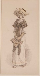 Ruusukori (lyijykynä, akvarelli) tekijältä Kate Greenaway
