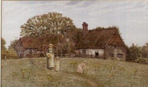 Kevään kukkien kerääminen tekijältä Kate Greenaway