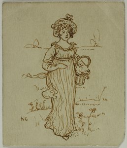 Tyttö koriin tekijältä Kate Greenaway