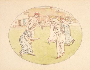 Hyasintti, kuvitus teokselle The Language of Flowers, n. 1884 (akvarelli paperille) tekijältä Kate Greenaway