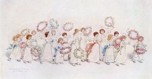 Kate Greenawayn "Paljon onnellista paluuta". tekijältä Kate Greenaway