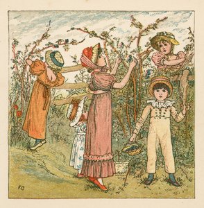 Karhunvatukkaa poimimassa tekijältä Kate Greenaway