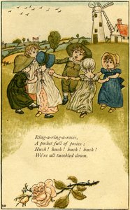Ring-a-sor-a-ruusu, kirjoittanut Kate Greenaway tekijältä Kate Greenaway